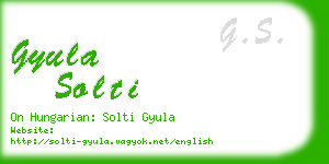 gyula solti business card